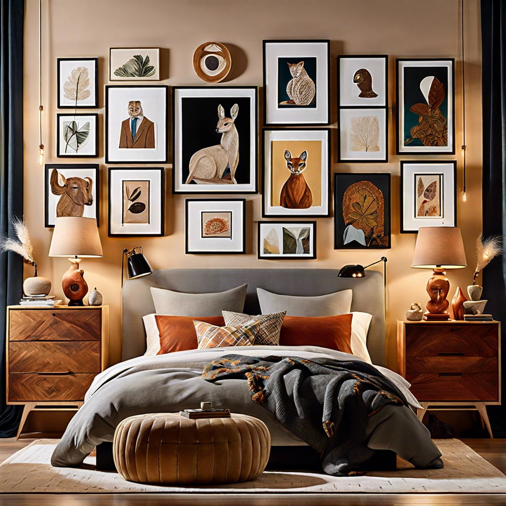 create a gallery wall with personal artwork