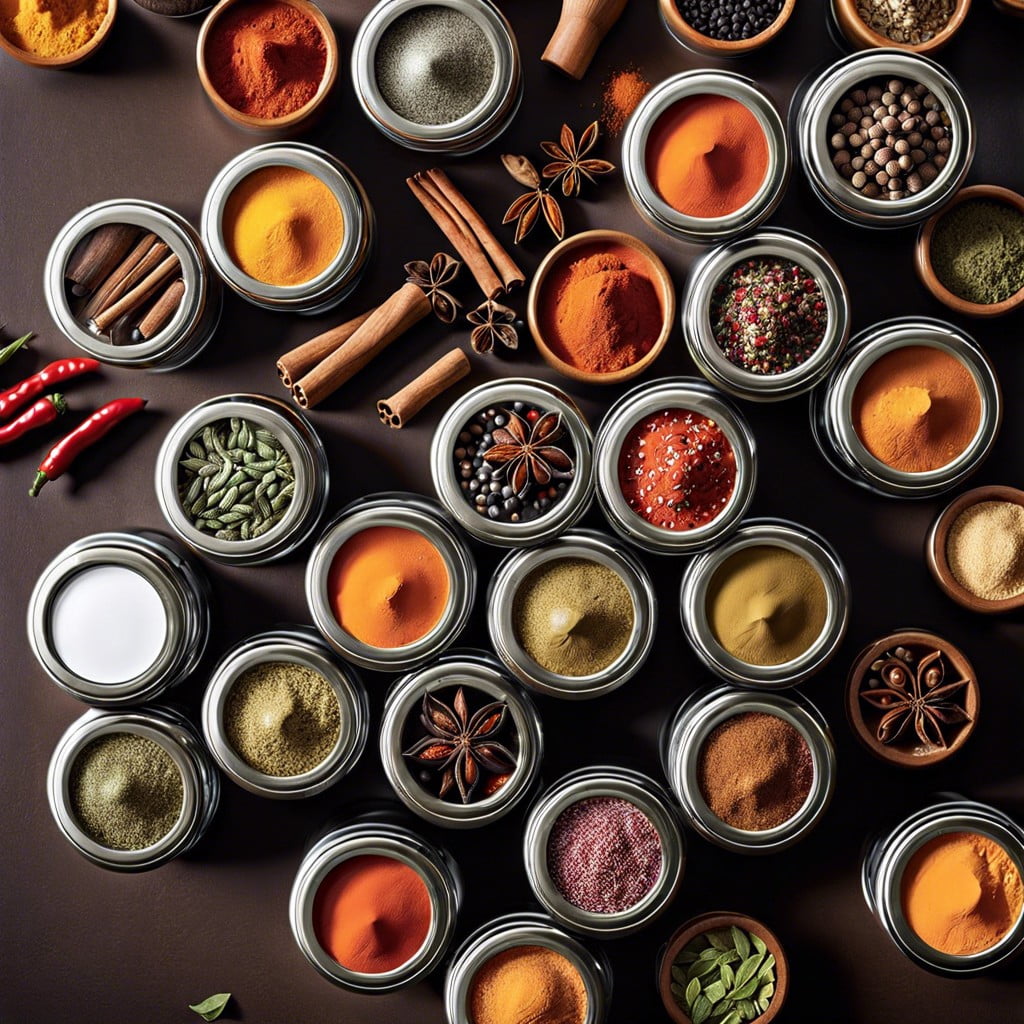 create a magnetic spice wall for the kitchen