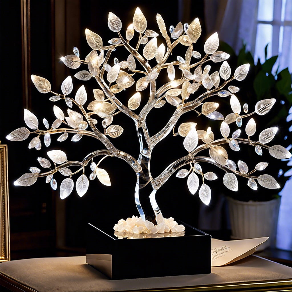 crystal memory tree with hanging messages