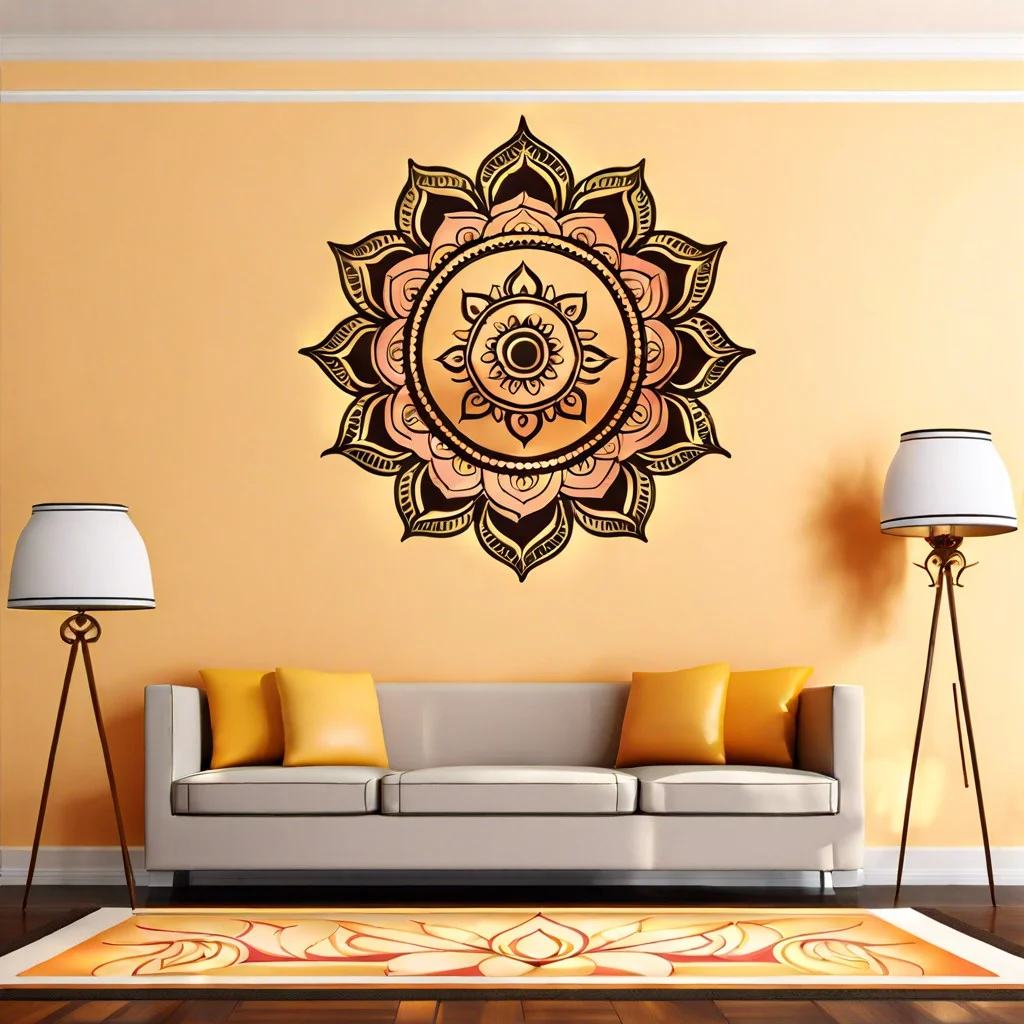 diwali themed wall decal installations