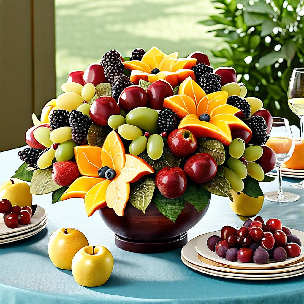 edible fruit bouquet centerpiece