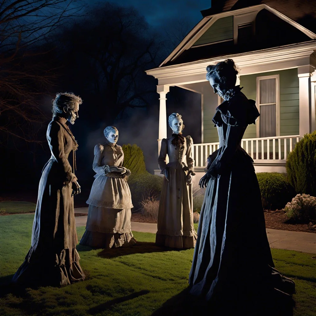 eerie living statues