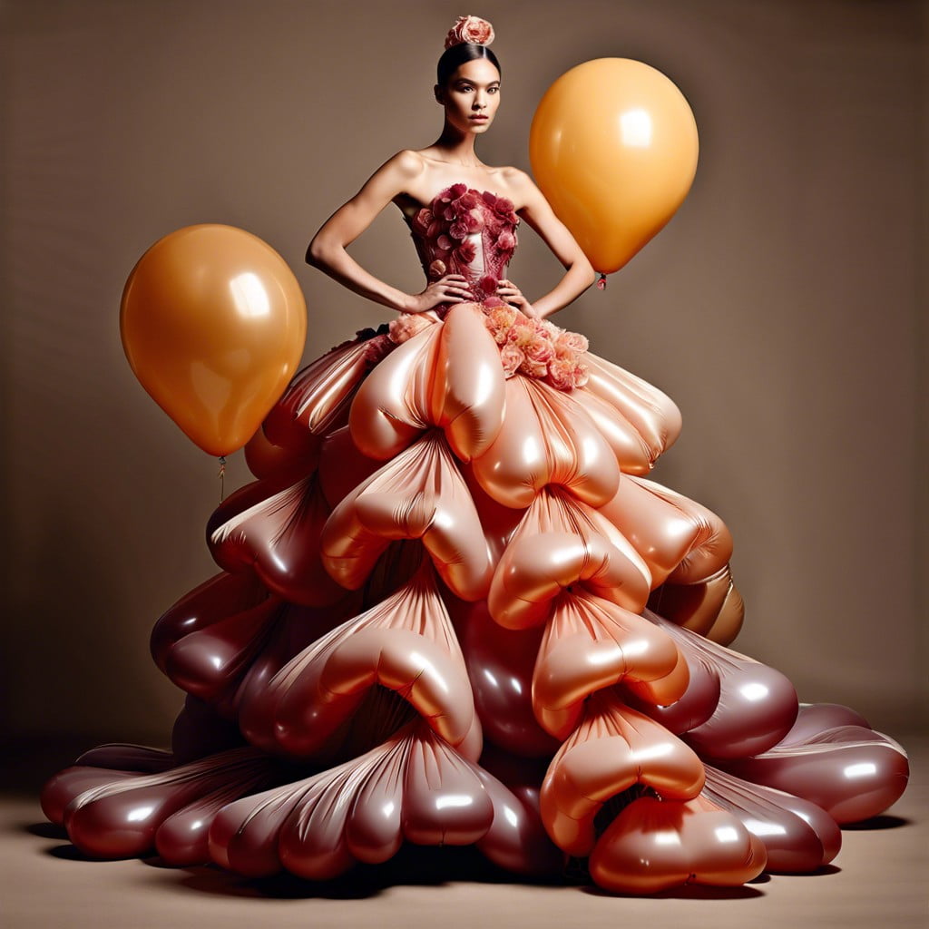 fashion inspired balloon dresses for unique photoshoots