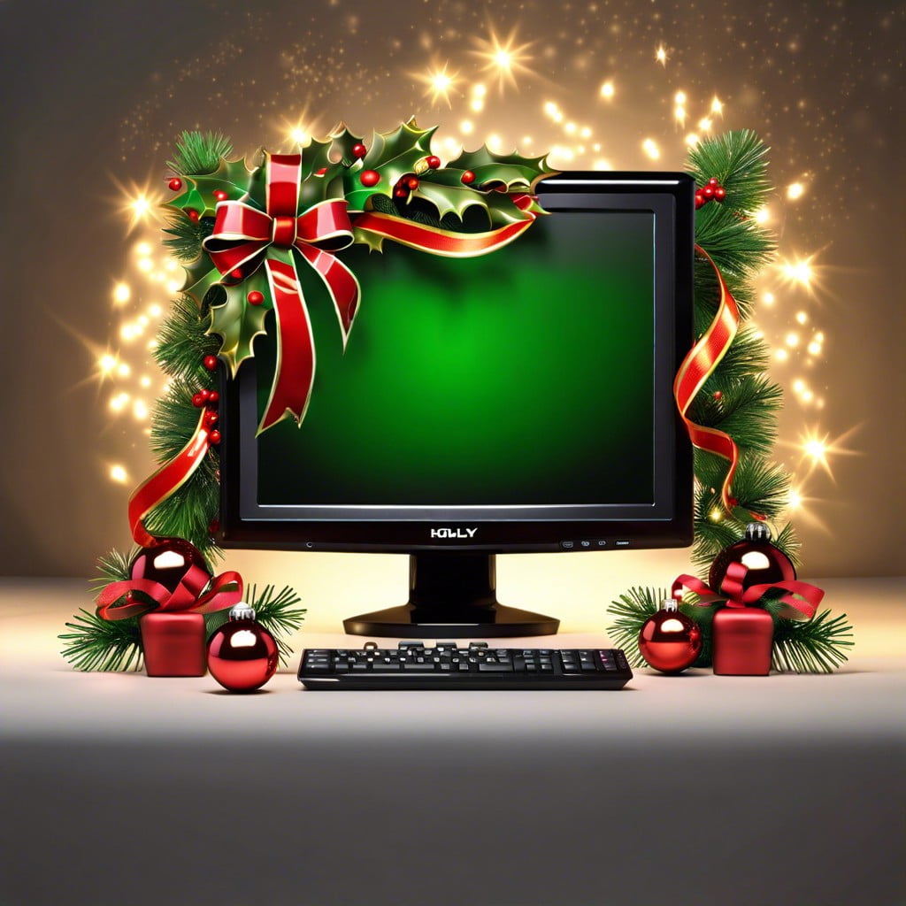 festive computer monitor frames