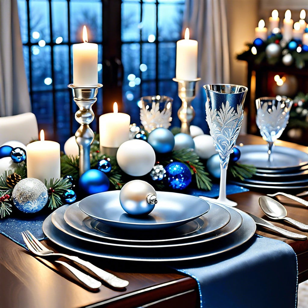 frosty blue and silver elegance