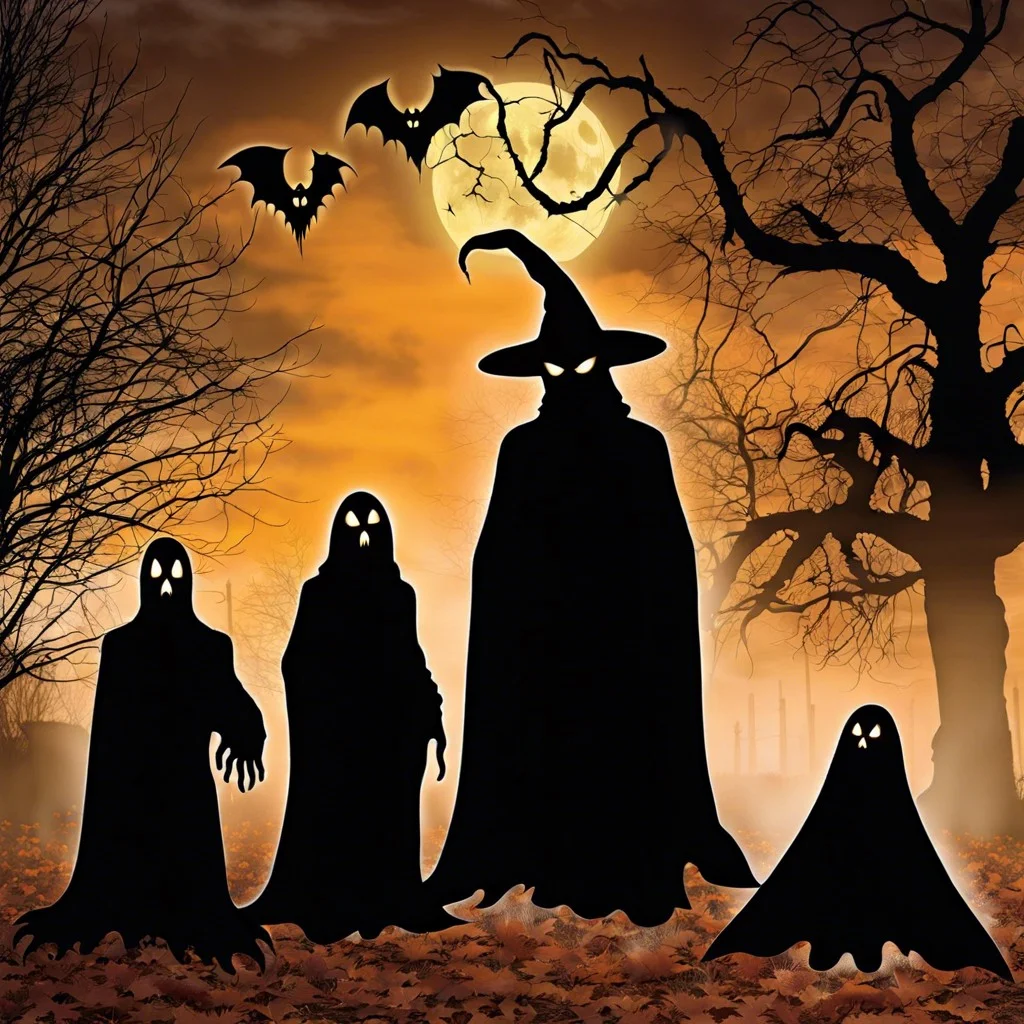 ghostly silhouette cutouts