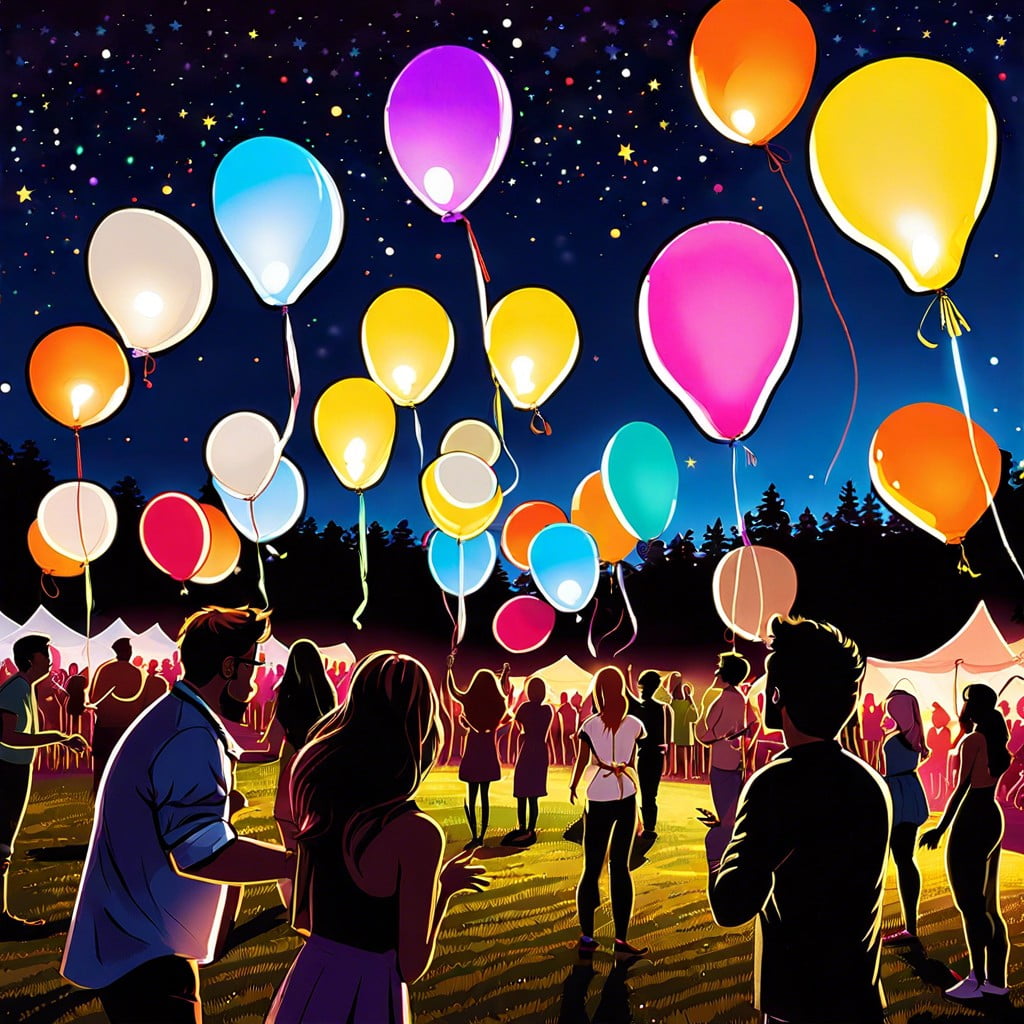 glow in the dark balloons for nighttime events