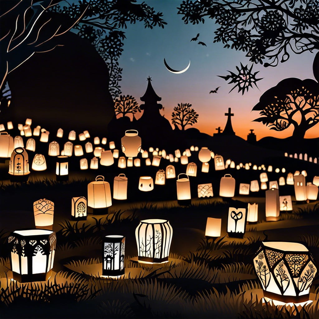 handcrafted paper lanterns for soft illumination