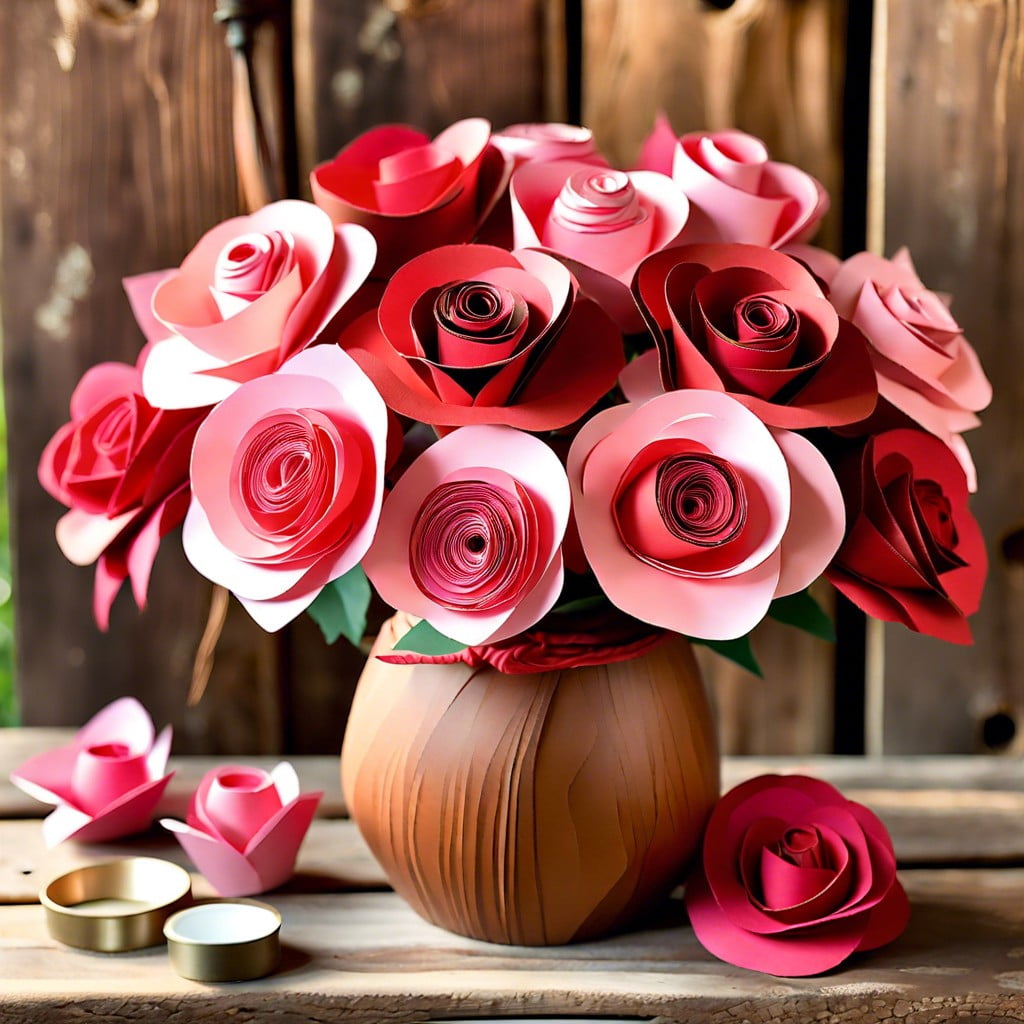 handcrafted paper roses