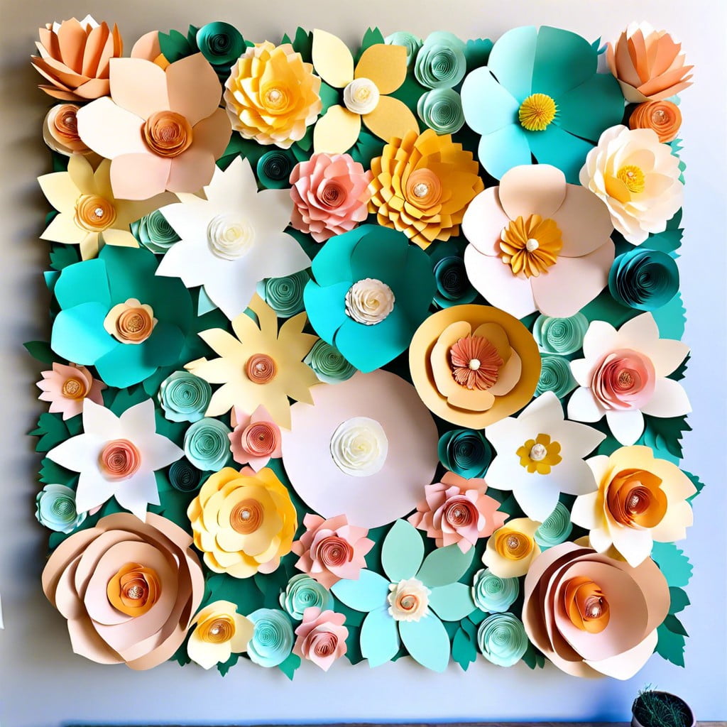 handmade paper flower wall
