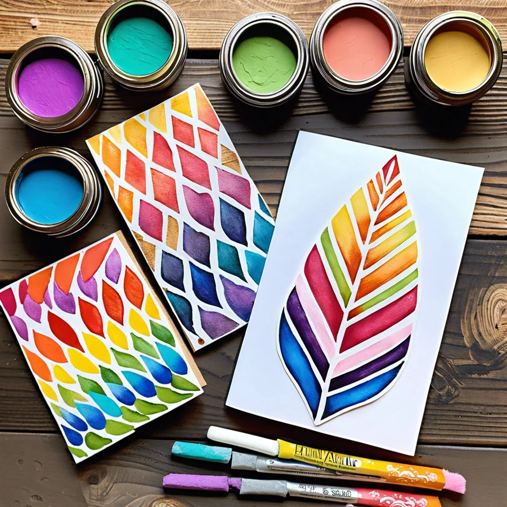 handmade rainbow chalk greeting cards