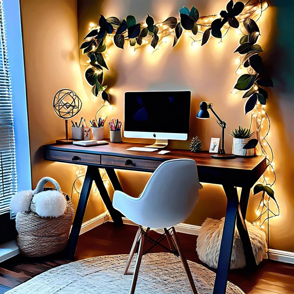 hang fairy lights for a whimsical touch