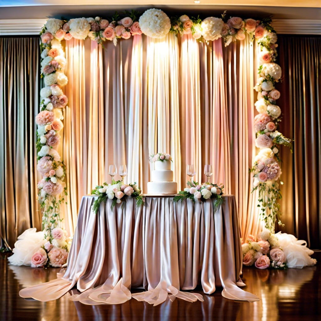 have a ribbon wall backdrop for photos or behind the head table