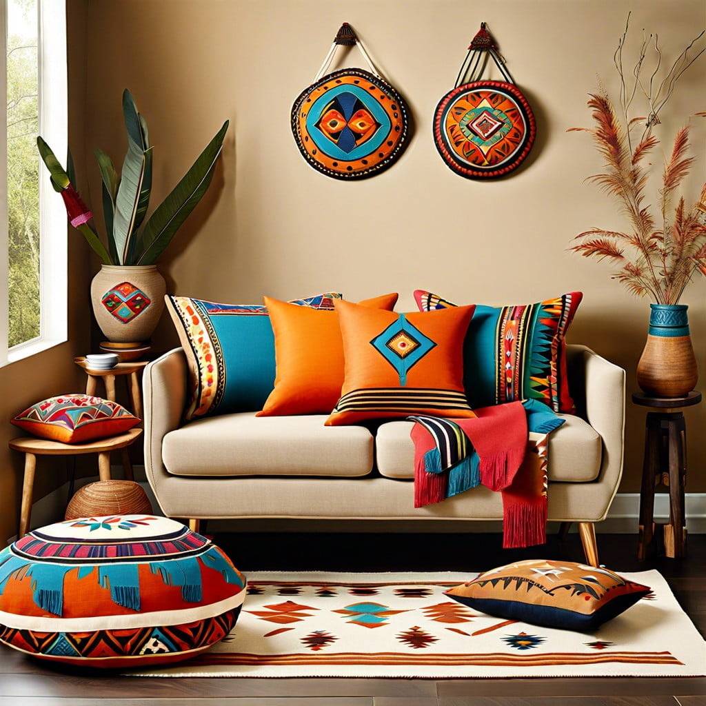 idea 18 native folk art motifs for throw pillows