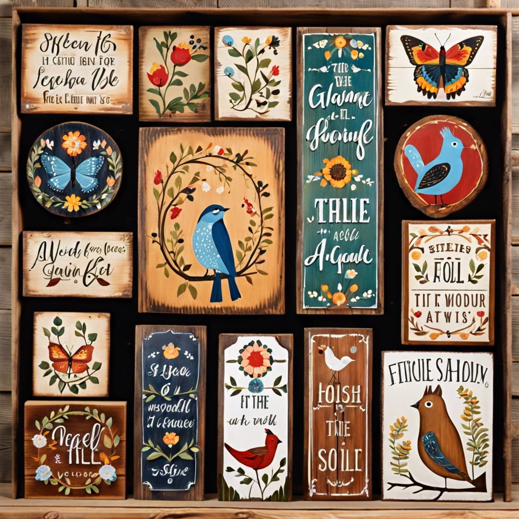 idea 26 rustic wooden signs with folk quotes
