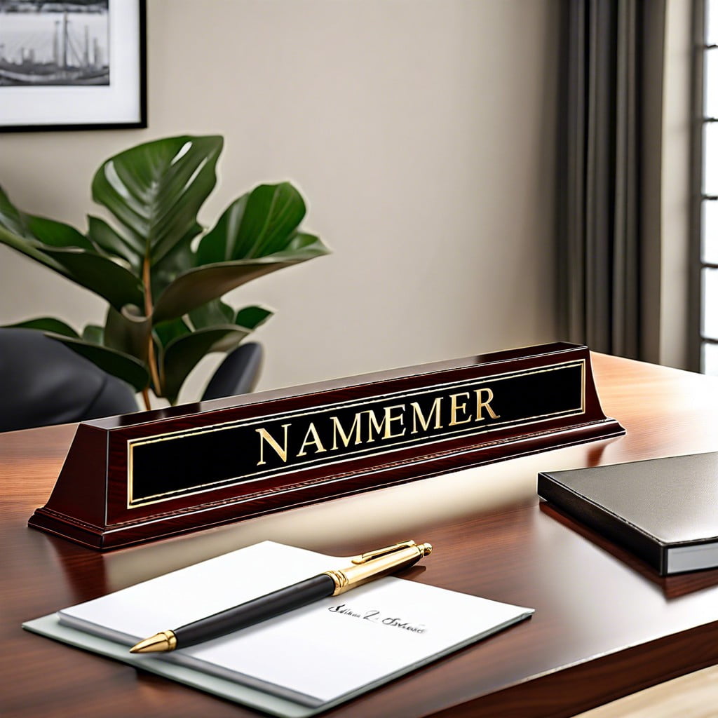 include a personalized nameplate