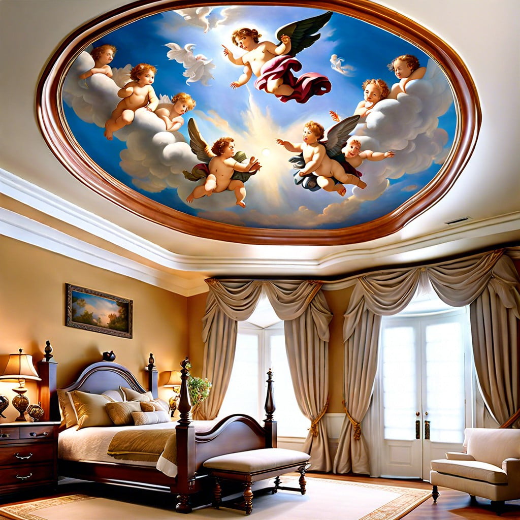 install a ceiling mural