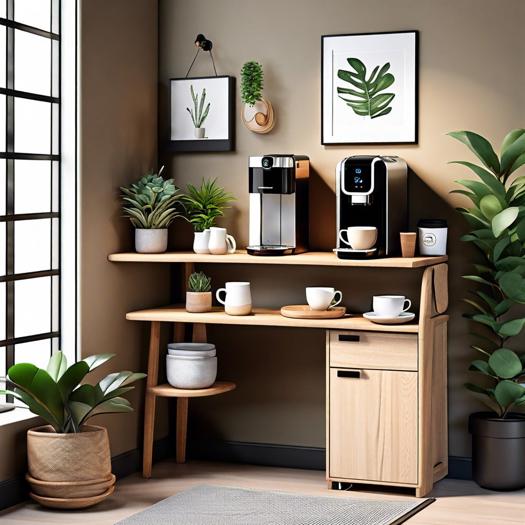 install a mini coffee station in one corner