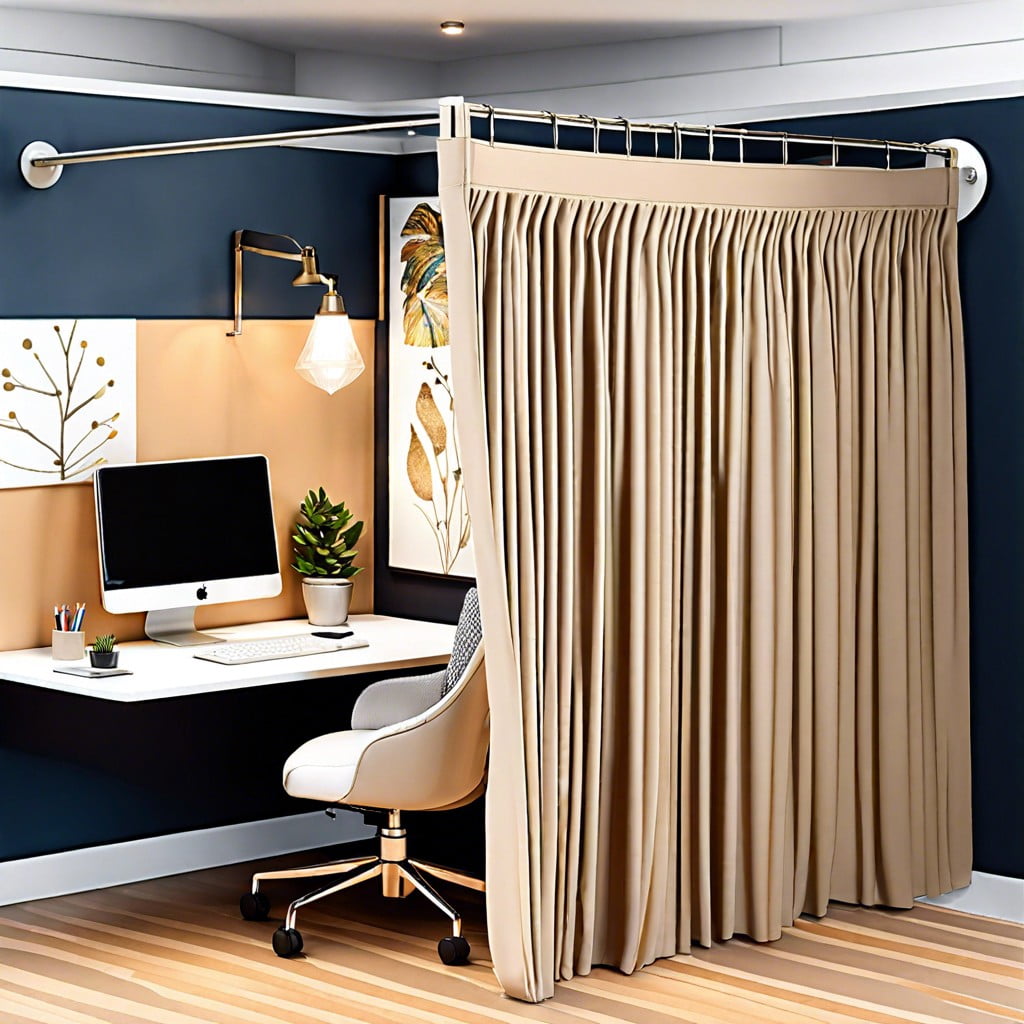 install a small decorative curtain for privacy