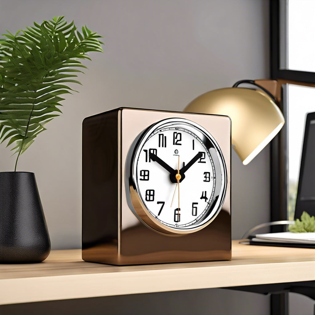integrate a stylish clock to keep track of time