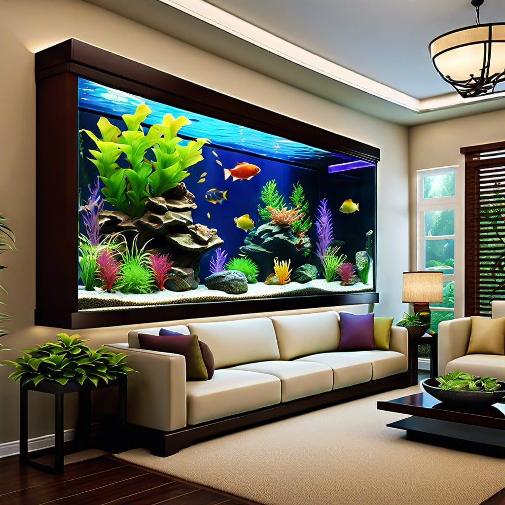 integrate an aquarium into the wall
