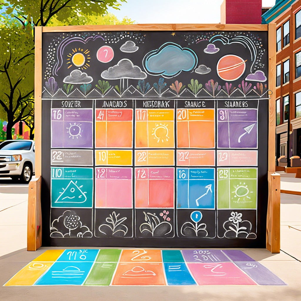 interactive chalk calendar