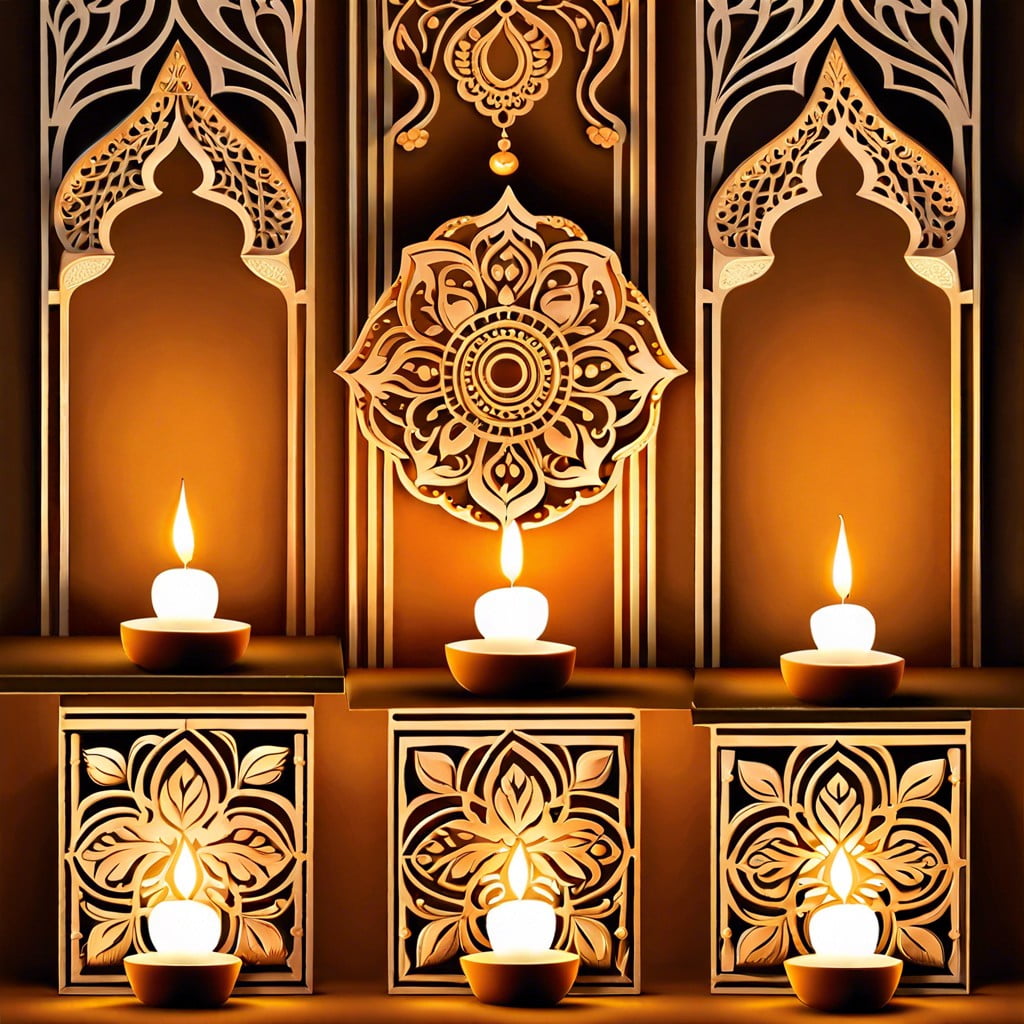 intricate jali work panels for light effects
