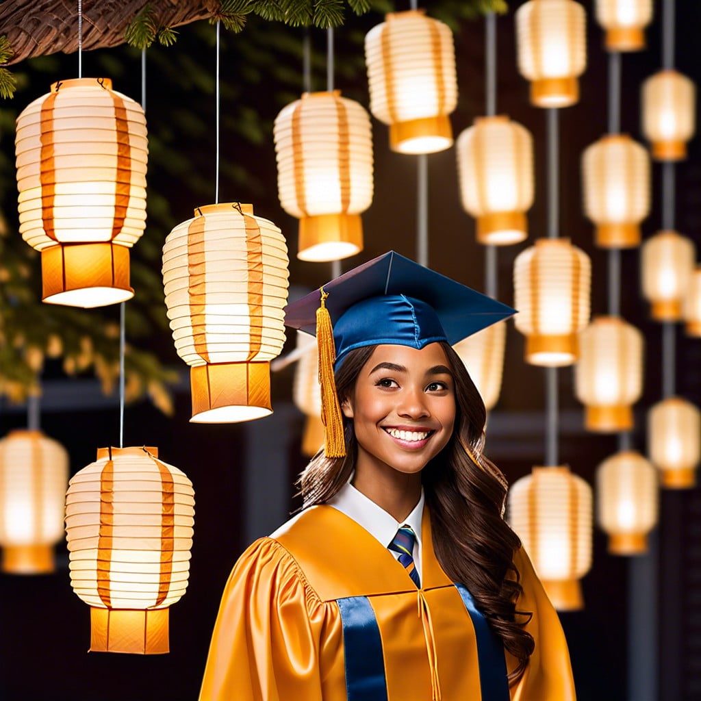 lanterns with grad photos