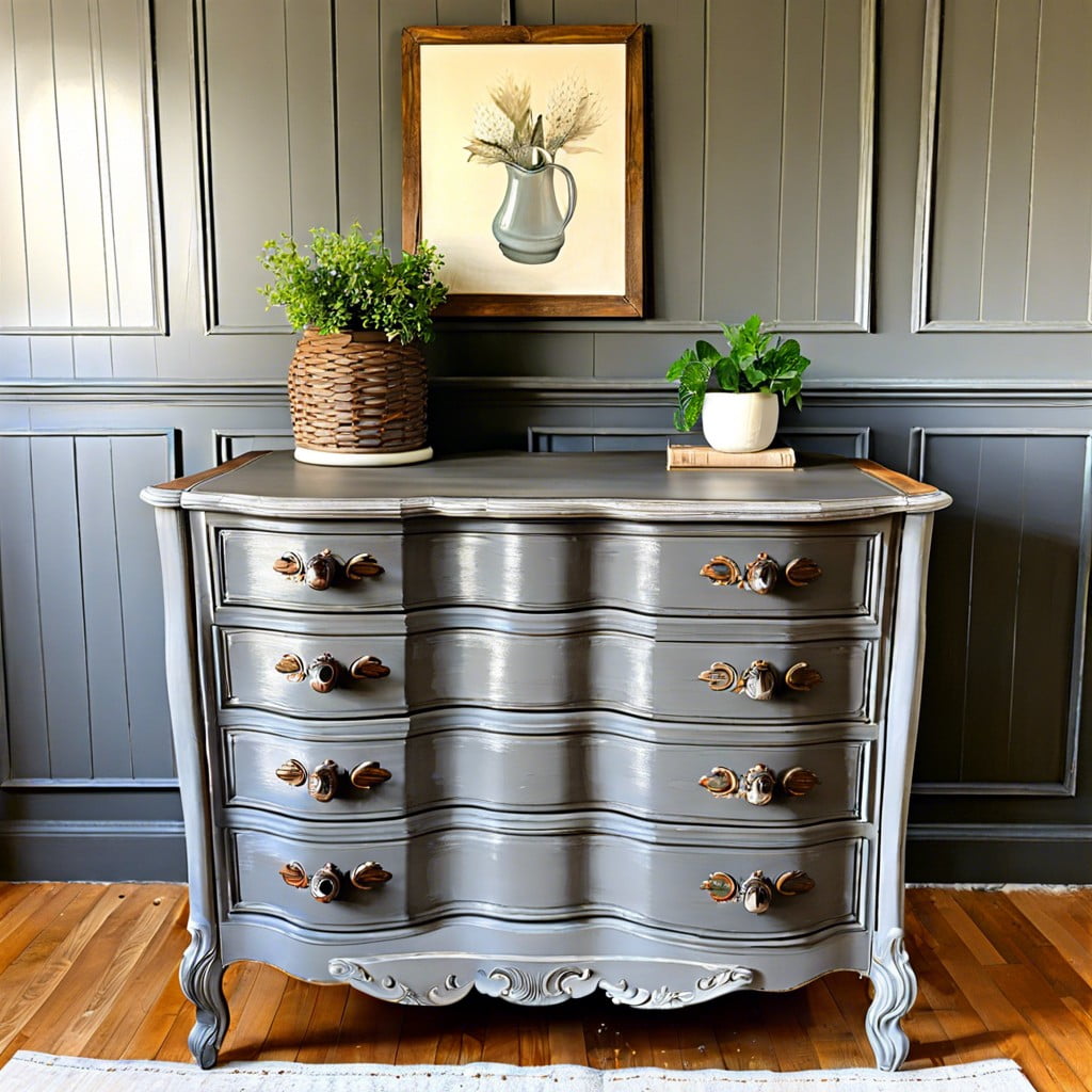 layering and texturing with grey chalk paint