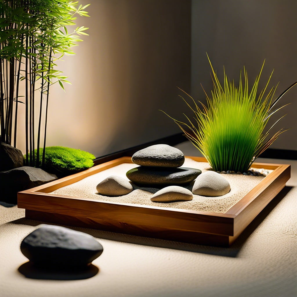 minimalist zen garden corner