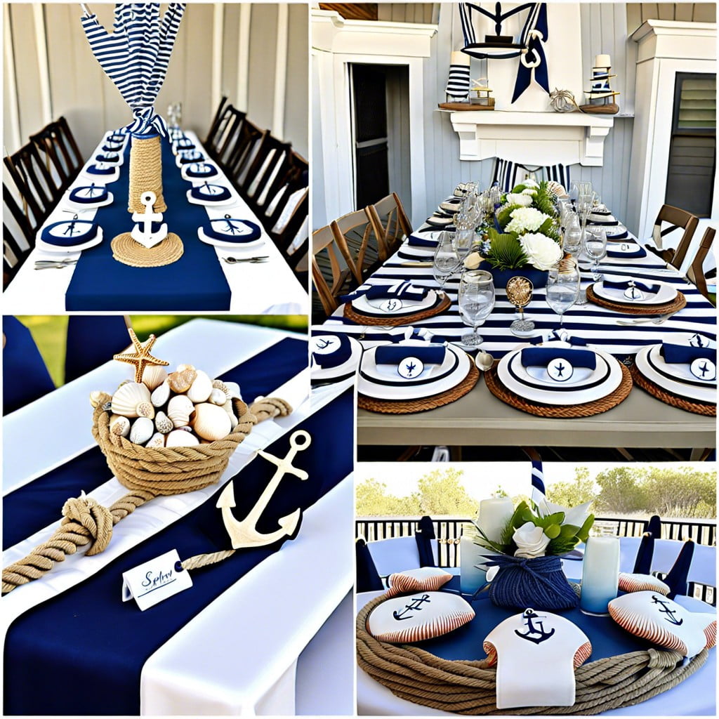 nautical rope and anchor decorations