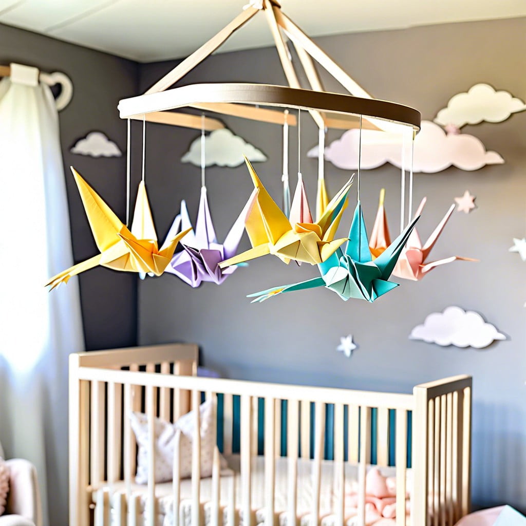 origami baby mobile