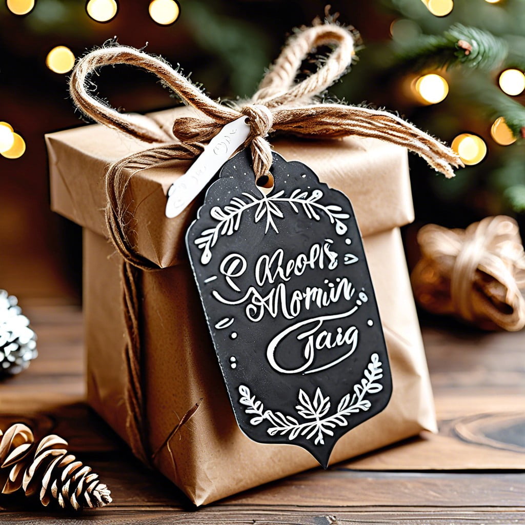 personalized chalkboard gift tags