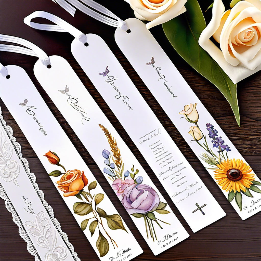 personalized memorial bookmarks