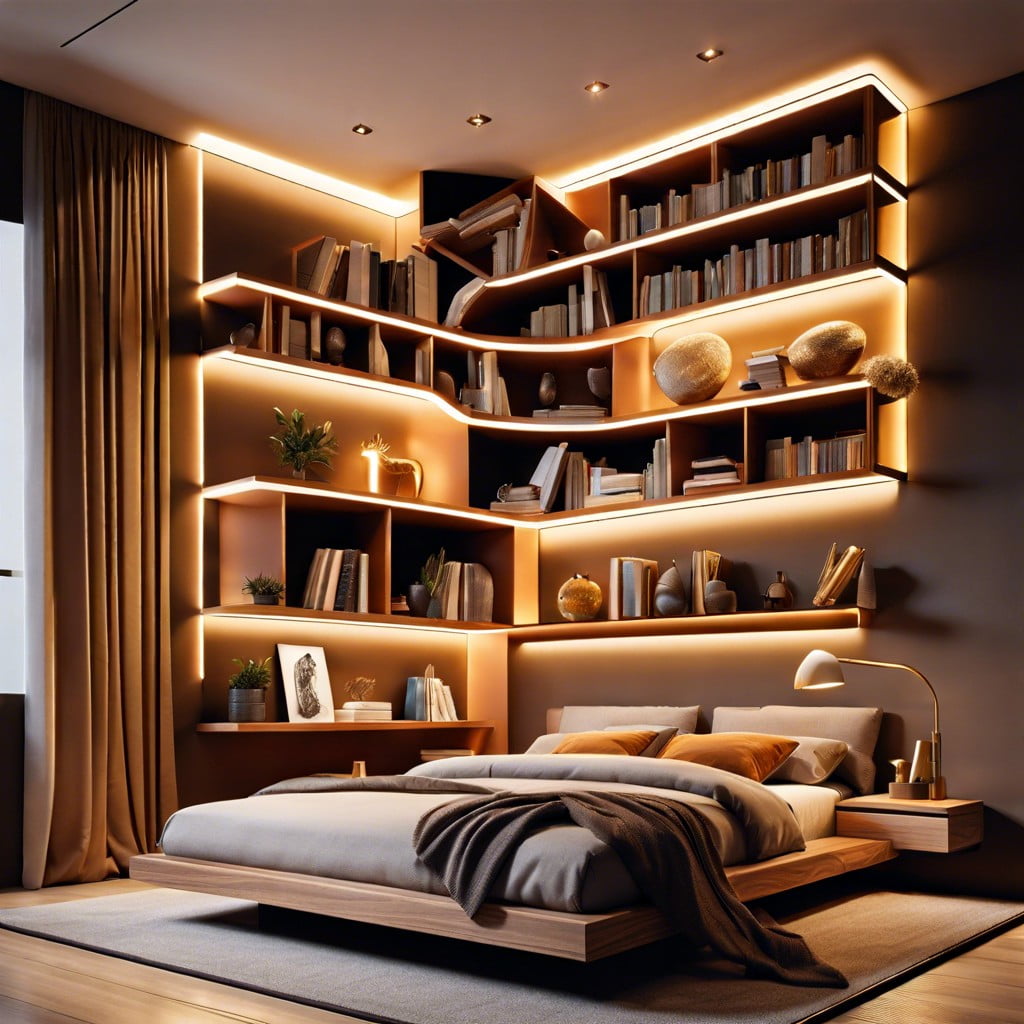 place a sculptural bookshelf