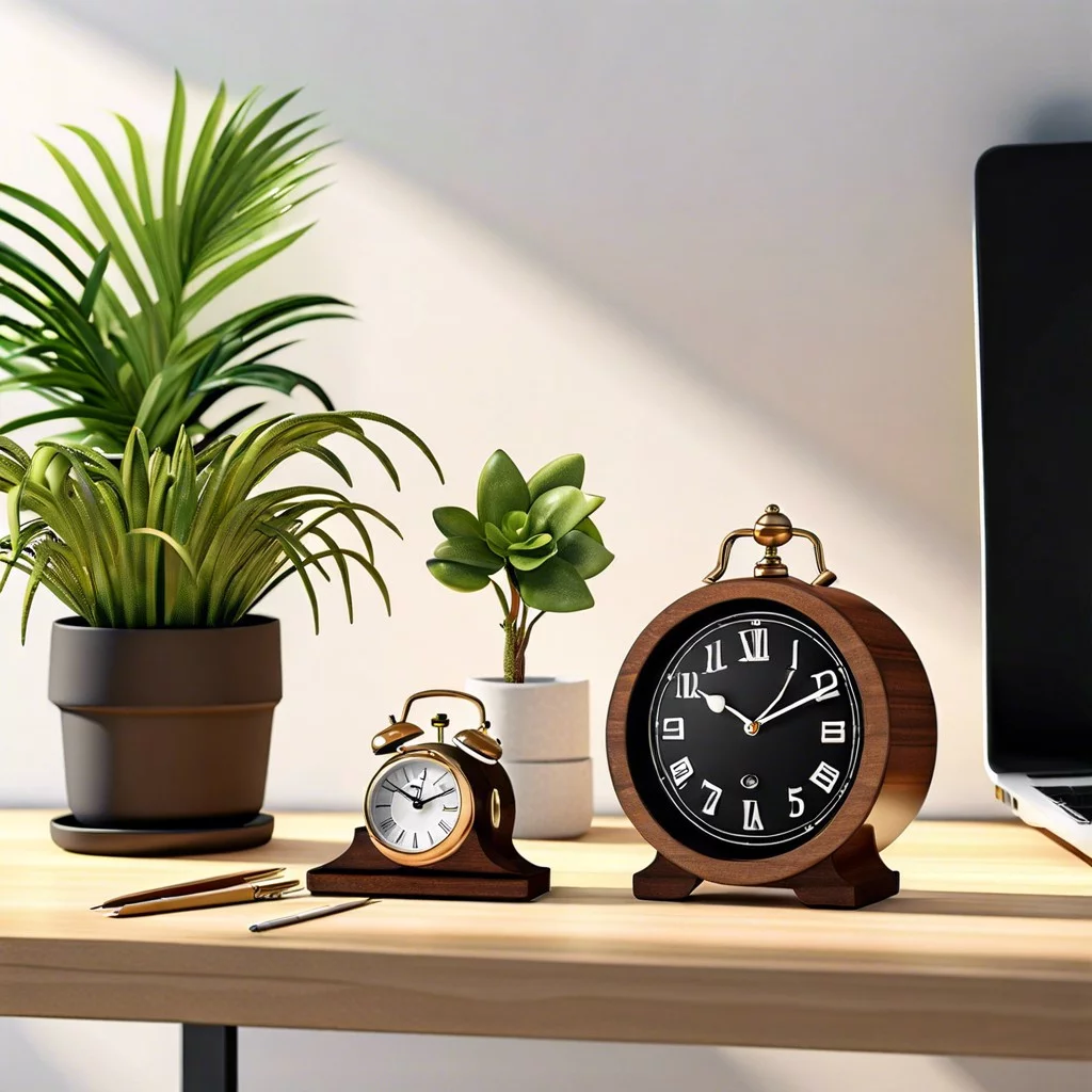 place a small decorative clock