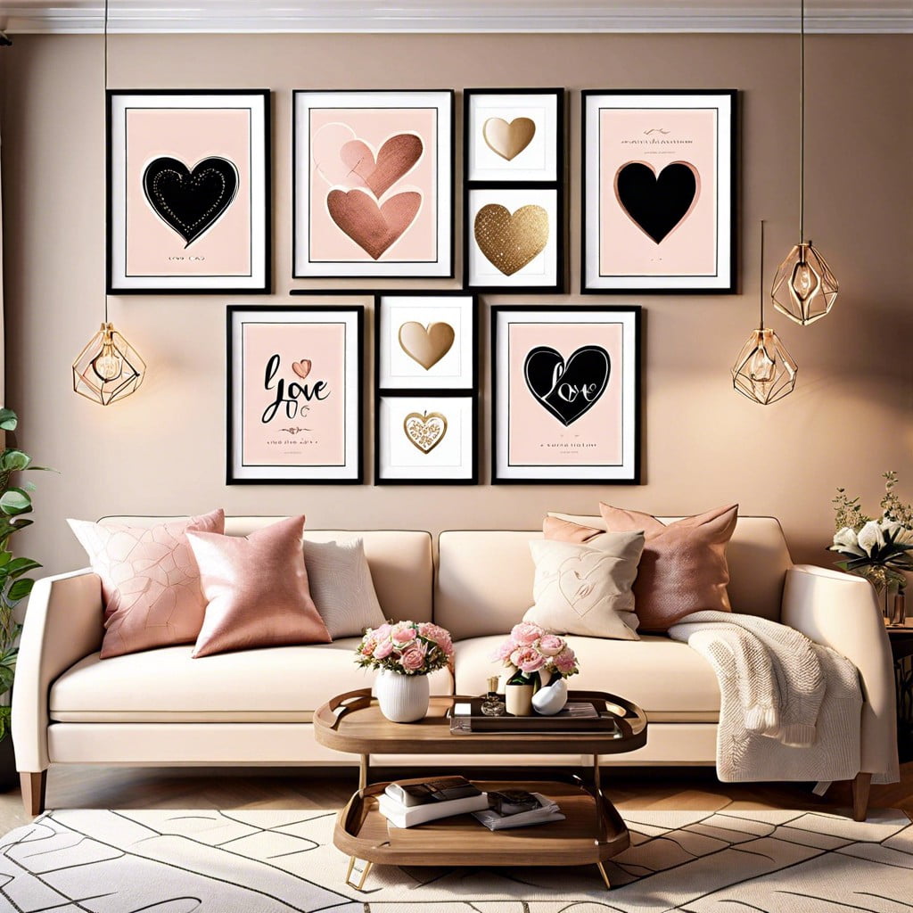 place love themed quote prints around home