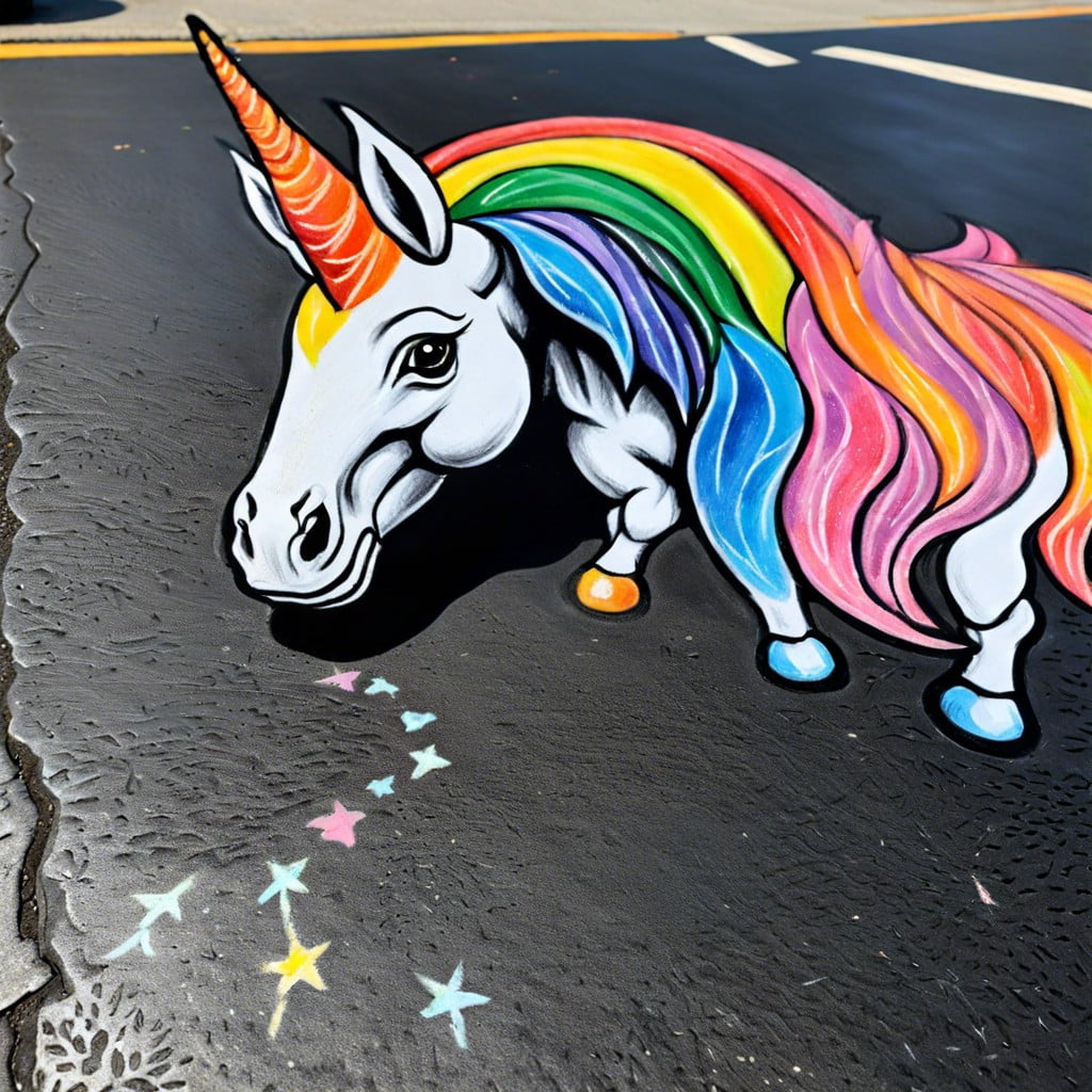 rainbow horned unicorns