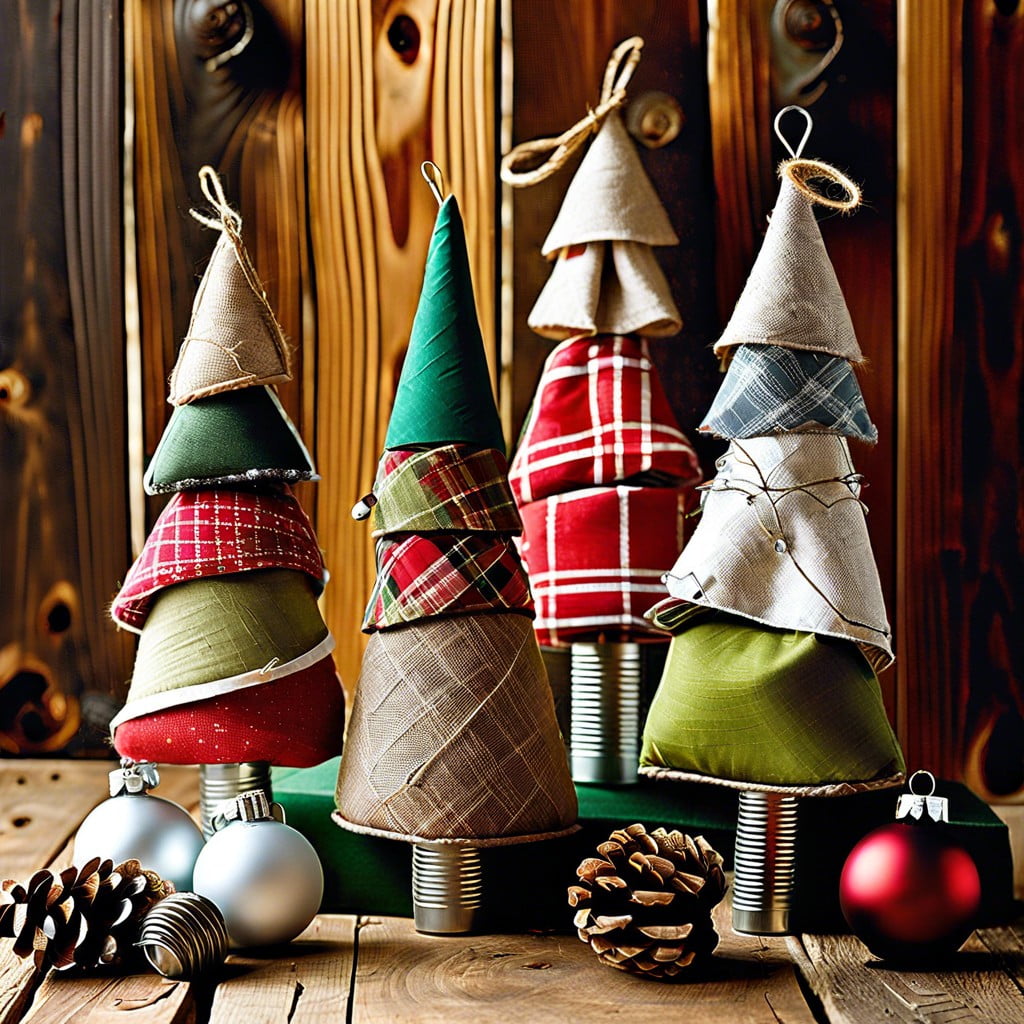 recycled chic upcycled material ornaments