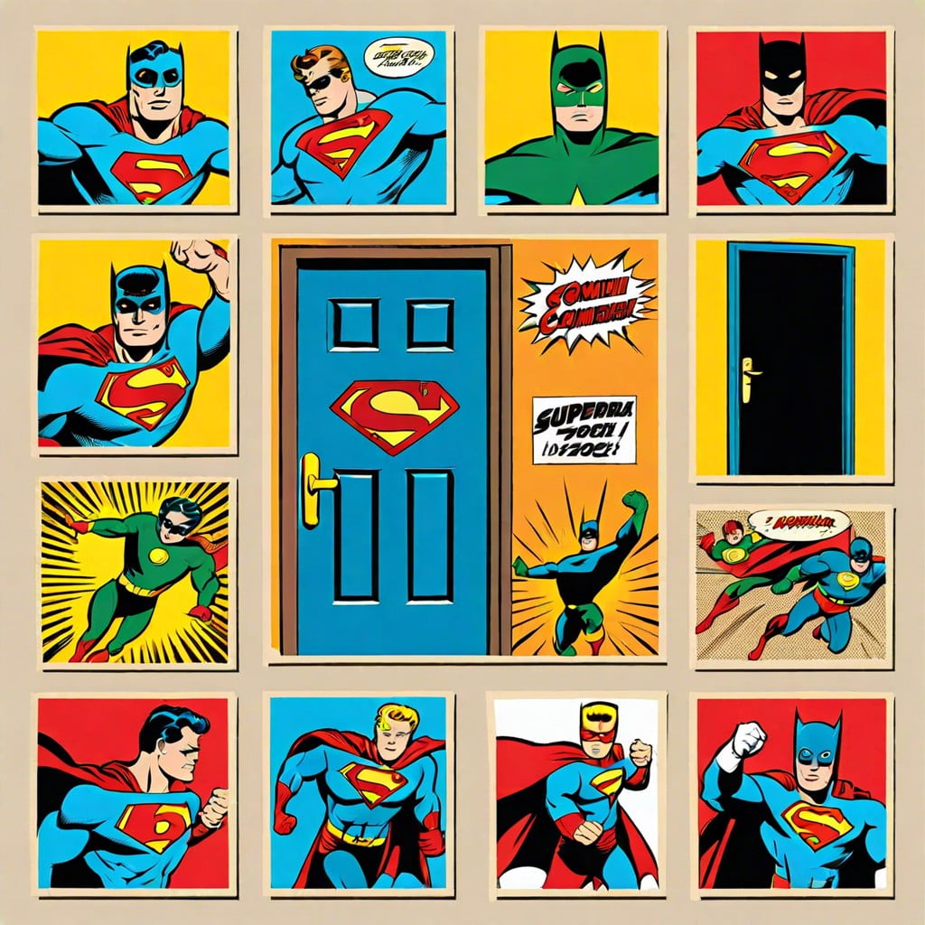retro comic book collage