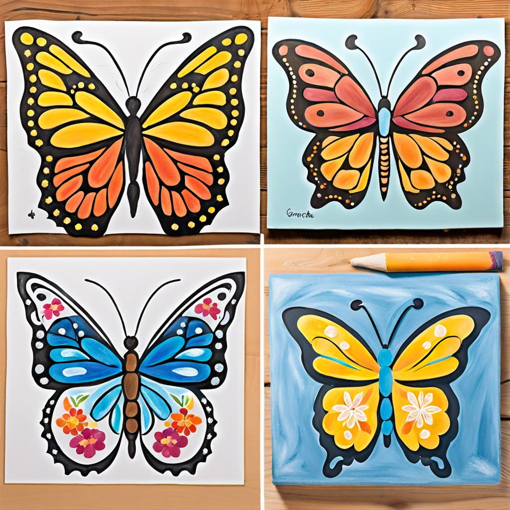 seasonal butterfly templates create templates for chalk butterflies to reflect different seasons