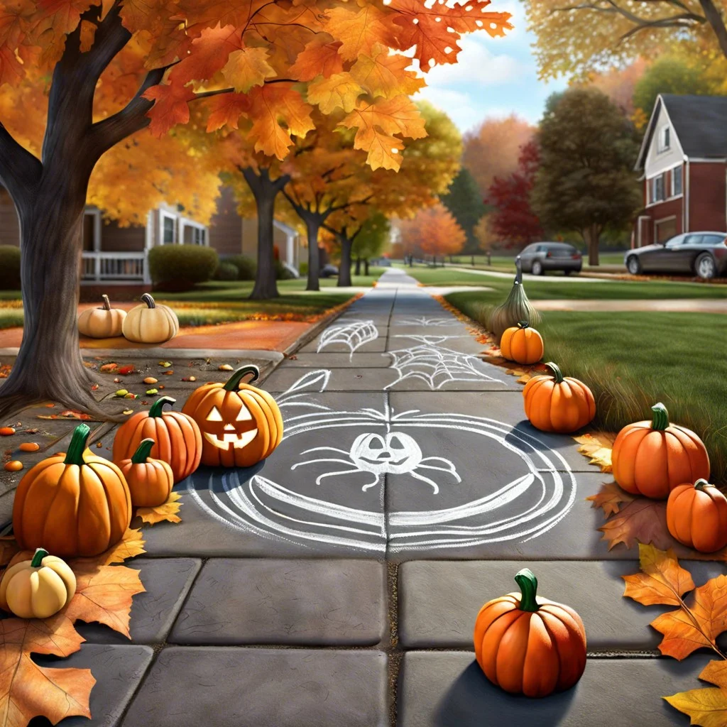 seasonal chalk drawn pumpkin characters