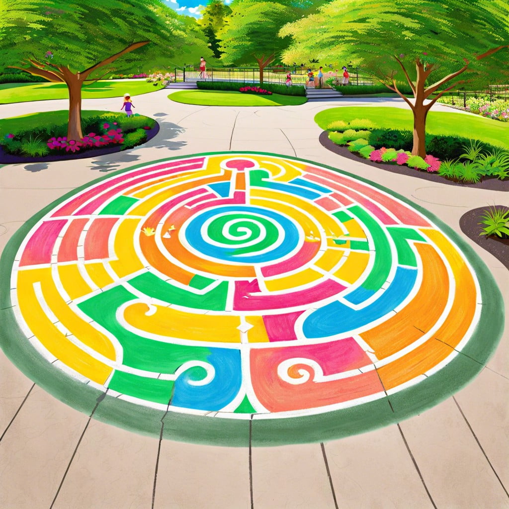 sidewalk chalk labyrinth