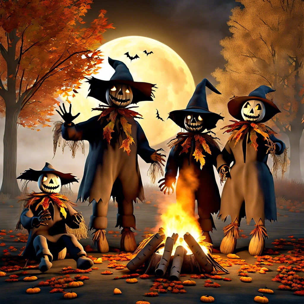 spooky scarecrow circle