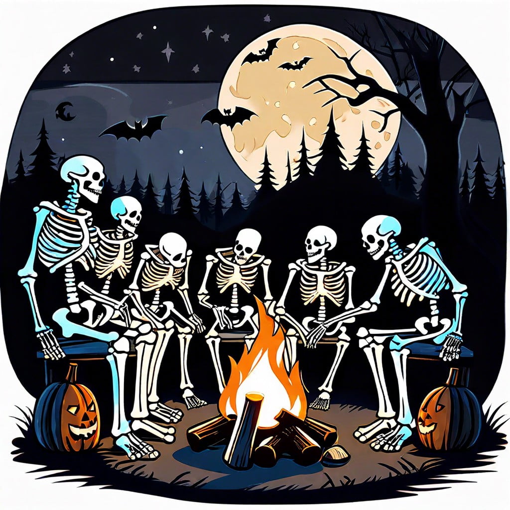 spooky skeleton storytelling circle