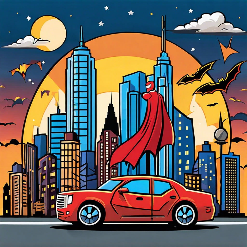 superhero cityscape