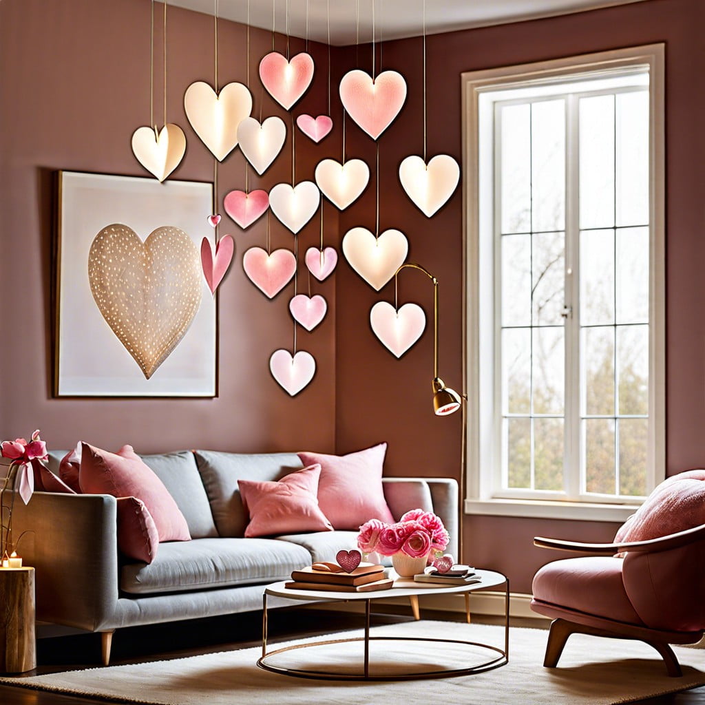 suspend floating heart mobiles
