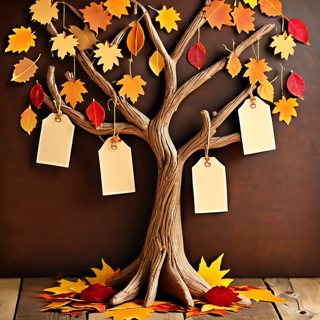 thanksgiving memory tree with tags