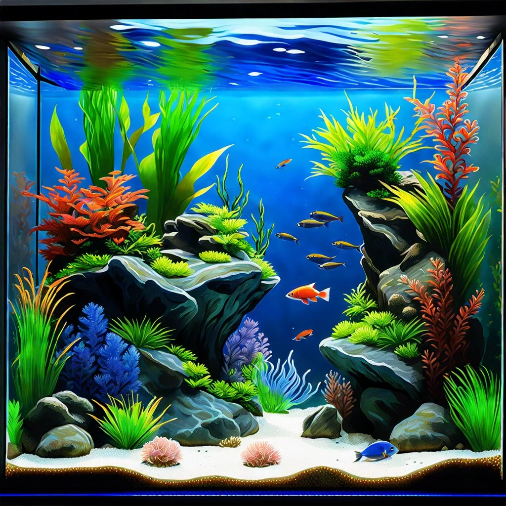 underwater art blue diamond chalk in aquascapes