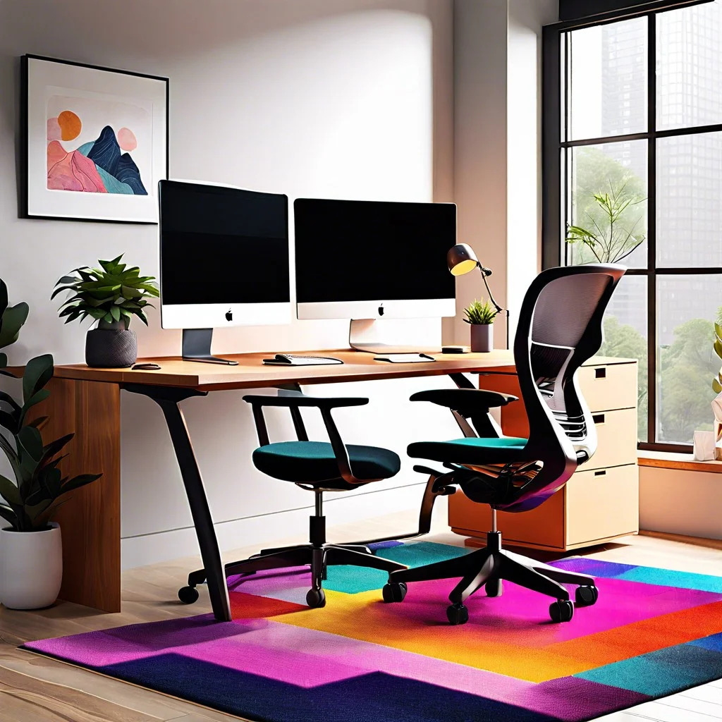 use a colorful rug to define your space